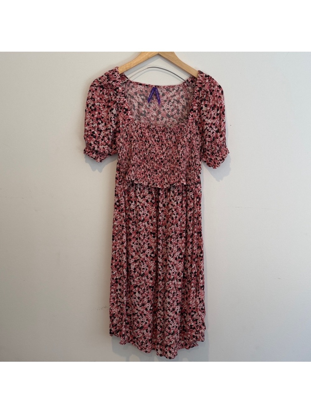 Seraphine maternity and nursing dress pink floral design